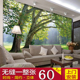 新品3d大型壁画客厅电视墙纸背景壁纸 立体温馨壁纸 阳光风景树林