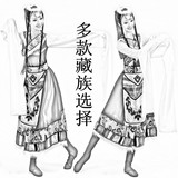 女装/短袖藏族/民族服装/秧歌服/舞台装演出服装/藏族舞蹈服饰X-3