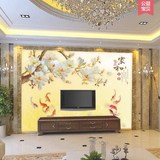 家和富贵大型壁画环保无缝壁纸电视背景墙纸3D立体无纺布中式墙布