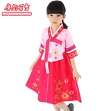 春季儿童舞蹈裙新款朝鲜服韩服少数民族服装女童演出服舞台表演服