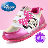 女童鞋闪灯迪士尼儿童鞋魔术贴2015秋冬新款米妮儿童运动鞋跑步鞋