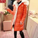 西多士2015冬装新款加厚棉衣外套女韩版中长款修身瘦连帽棉袄棉服