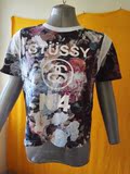 STUSSY 女款 N。4城市系列 花卉版 拼接 时尚印花 圆领 短袖 T恤