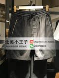 代购TRENDIANO新品16男装夏款宽松黑白条纹休闲短裤3HC2060200