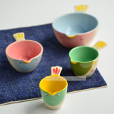 小鸟手绘碗碟 创意陶瓷烤碗 烤箱布丁甜品烘焙模具 日式可爱餐具