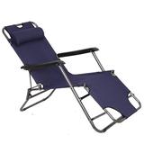 折叠椅休闲椅椅子简易行军床办公室金属不锈钢成人简约现代躺椅