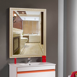 间镜子厕所卫浴镜洗手间镜子美式化妆镜唯美欧式浴室镜子壁挂卫生