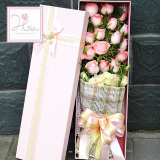 花开相爱 19朵红玫瑰花束 南京上海 送礼物创意 鲜花速递同城