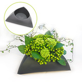 创意三角加厚塑料花器 中式简约餐桌花盆婚庆装饰品 多肉绿植造景