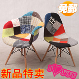 伊姆斯百家布餐椅布艺休闲椅现代时尚简约创意家具咖啡厅椅 直销