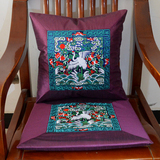 中式红木椅子沙发垫沙发靠背套含枕芯中式官服补子抱枕套刺绣坐垫