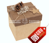 森元素森女松果礼品盒包装礼物盒生日礼物情人圣诞节定制 正方形