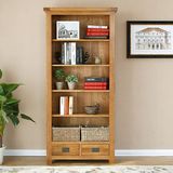 欧式白橡木书架二抽五层木头书柜 全实木书橱置物架  特价