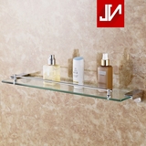 诺兰钢化玻璃置物架浴室镜前洗漱用品化妆台 卫浴化妆品架 镜子托