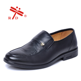 rd台湾红蜻蜓男鞋真皮单鞋2015新款商务正装皮鞋正品套脚软底皮鞋