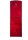 MeiLing/美菱 BCD-220E3B经典三门红色玻璃面板节能冰箱