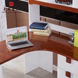 光明家具全实木转角书桌书柜组合现代简约电脑桌儿童学习桌写字桌