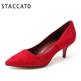STACCATO/思加图2015年秋季专柜同款羊绒皮女单鞋A7101CQ5专柜2