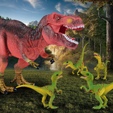 侏罗纪世界儿童恐龙玩具大号实心仿真动物模型套装迅猛暴龙霸王龙