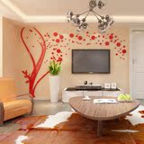 客厅电视背景墙壁贴纸家居装饰品大树创意水晶亚克力3d立体墙贴画