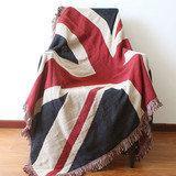 英国国旗怀旧棉线毯 英伦复古沙发毯 米字旗图案飘窗毯子 特惠