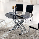 否金属玻璃餐桌两用小户型电磁炉可折叠创意桌子多功能餐桌是