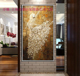 油画欧式客厅玄关有框挂画 纯手绘装饰抽象无框简约现代芭蕾舞女