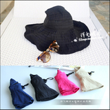 韩国代购正品2015夏季新款女防紫外线大檐帽可折叠防晒空顶太阳帽