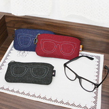韩国正品毛毡拉链实用简约眼镜包时尚眼镜袋带钥匙环化妆包手拿包