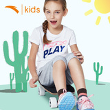 安踏女童套装 2016夏季新款儿童运动装中大童短袖短裤跑步运动服