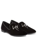 Giuseppe Zanotti/GZ正品代购16新款男鞋水晶标志绒面鞋IU5042001