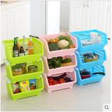 加厚套装可叠加水果篮蔬菜筐厨房收纳箱塑料置物架储物箱盒