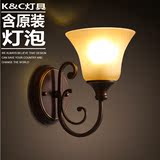 kc灯具复古欧式壁灯美式乡村餐厅走廊阳台酒店工程样板房蜡烛壁灯