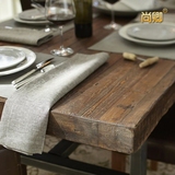 实木吧台板台面板 工作台写字台餐桌桌面木板搁板 定做老榆木板材