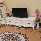 韩式现代简约电视柜欧式田园电视柜客厅卧室实木白色电视柜1.8米