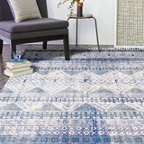 优立 印度进口纯棉手工编织地毯 现代简约飘窗毯卧室床边毯