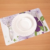 优质PP塑料餐桌垫 精致印花餐垫 隔热垫欧式田园方形餐垫