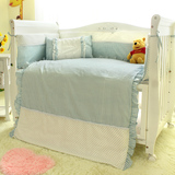 婴儿床上用品套件可拆洗可定做 宝宝床围 春夏款十三四五件套全棉