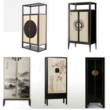 新中式衣柜水曲柳实木储物柜 现代简约卧室两门衣柜壁橱整装家具