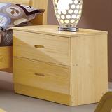 包邮厂家直销松木组装成人原木色简约现代储物柜实木双抽床头柜