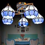 地中海led卧室吸顶吊灯现代简约客厅书房餐吸铝材玻璃水晶顶厅灯