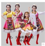 少儿少数民族儿童演出服装藏族蒙古族舞蹈女童水袖表演服饰 新款