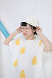 TYAKASHA塔卡沙水果系列奶白色满绣小生梨牛仔渔夫帽帽子 高品质