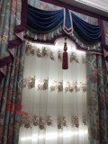 实拍独家美式风韩国进口雪尼尔浮雕绣花客厅房间高端大气窗帘高端