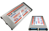 AKE笔记本Express转USB3.0扩展卡ExpressCard 34MM NEC 2口 最新
