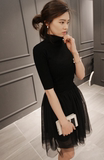 2016春款niponjjuya韩国直邮官网代购正品 性感针织衫+吊带裙套装