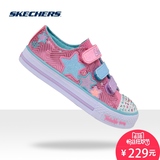 Skechers斯凯奇可爱女童鞋 轻便魔术贴休闲童鞋 舒适帆布鞋10249