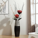 现代欧式陶瓷落地大花瓶 富贵竹水培花器客厅家居装饰品摆件包邮