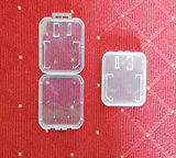 小白盒 SD卡+TF卡 保护盒 MicroSD收纳盒 卡盒 塑料透明盒 批发