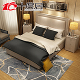 欧式床北欧床美式双人床现代简约高箱储物高档布床大小户型布艺床